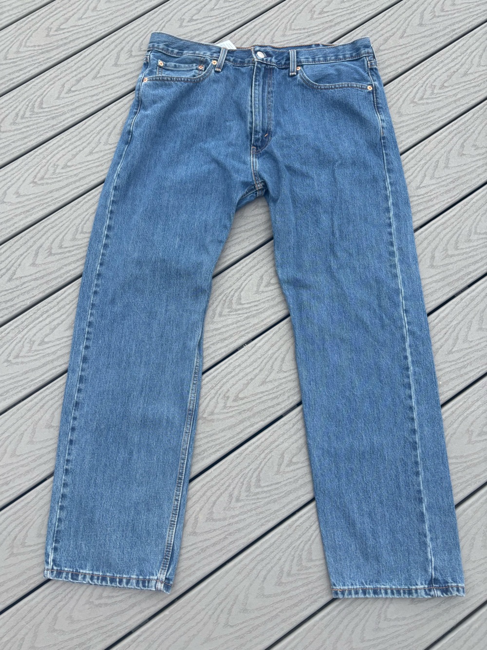Levi's Classic Straight Jeans in Blue Denim W 38 L 32, 505s